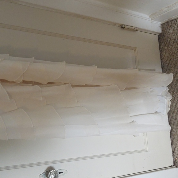 Tadashi Silk Ivory Full Length Formal Dress Halter Neck Sz 10 NWT - Picture 3 of 11